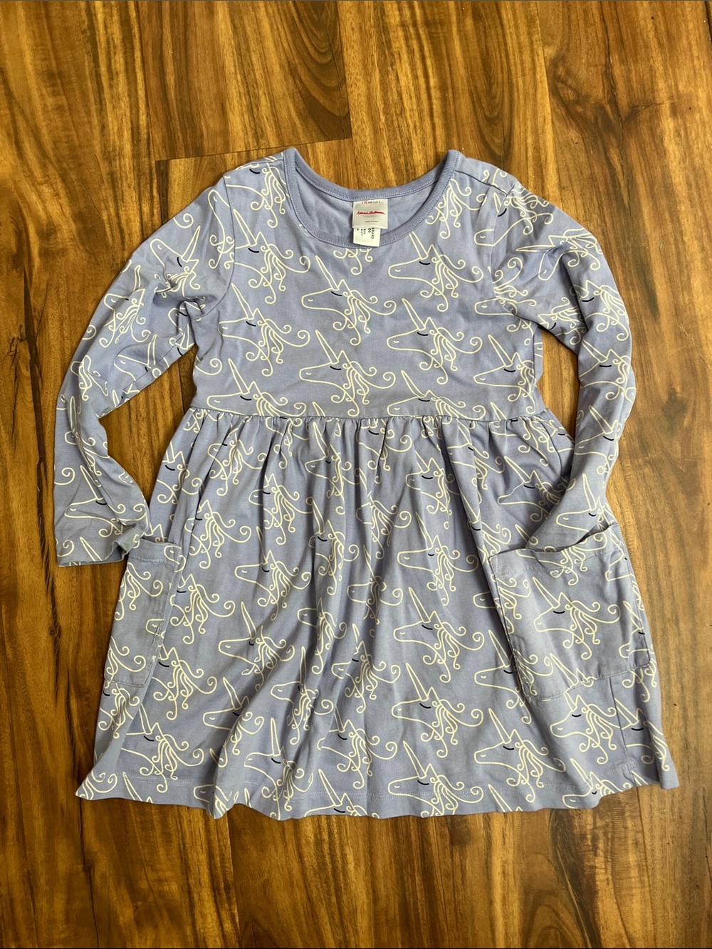 2/$30 Hanna Andersson Blue Long Sleeve Dress